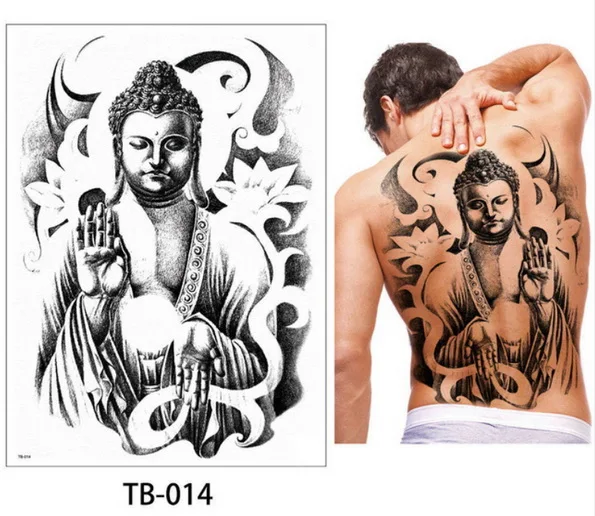Новинка 2018new супер большая Татуировка наклейка полная спина грудь Временные татуировки Красота змея Дракон узор большая поддельная Татуировка Женская классная мужская - Цвет: TB14
