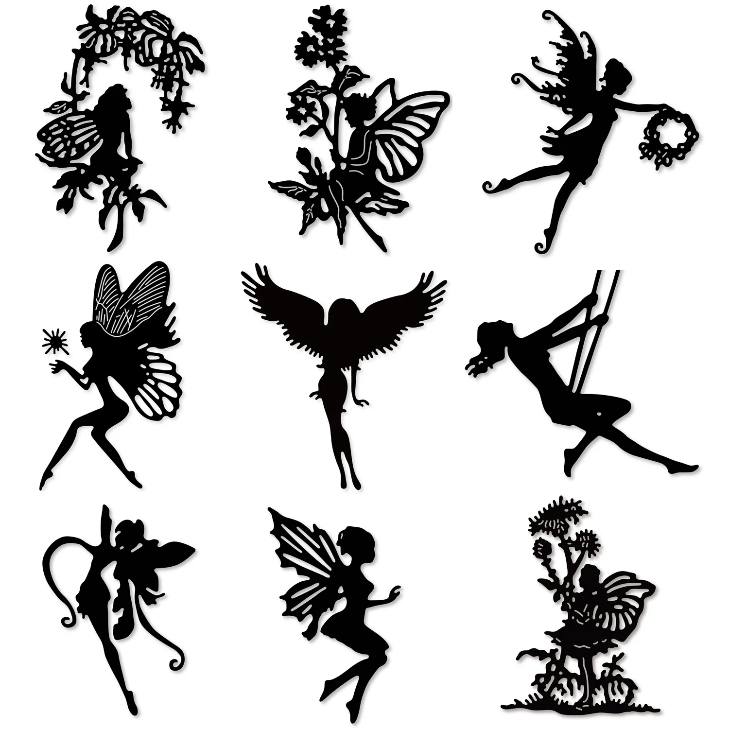 

Swovo Fairy Girl Border Metal Cutting Dies Stencils DIY for Scrapbooking Paper Card Craft Etched Embossing die cuts 2019 New