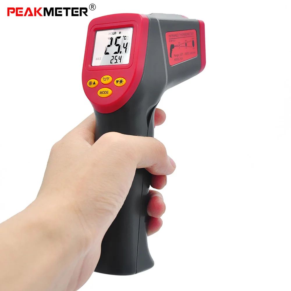 PEAKMETER Digital Infrared Thermometer Professional Non contact IR