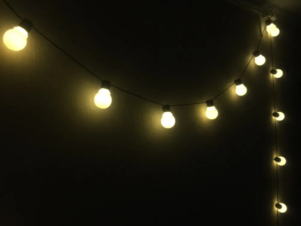 Anpro 220 V 6 m 20 Led шариковая Гирлянда Свет уличная Рождественская гирлянда Сказочный Свет Свадебные садовые вечерние гирлянды ЕС вилка