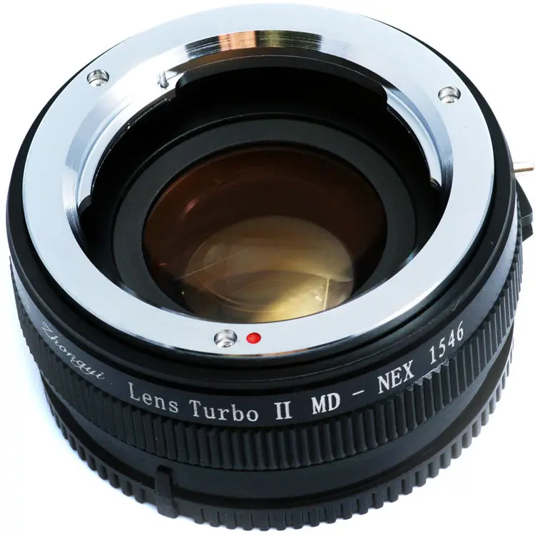 

Zhongyi Lens Turbo II Focal Reducer Speed Booster Adapter for Minolta MD Mount Lens to Sony E Mount Camera NEX 7 6 A6000 A6300