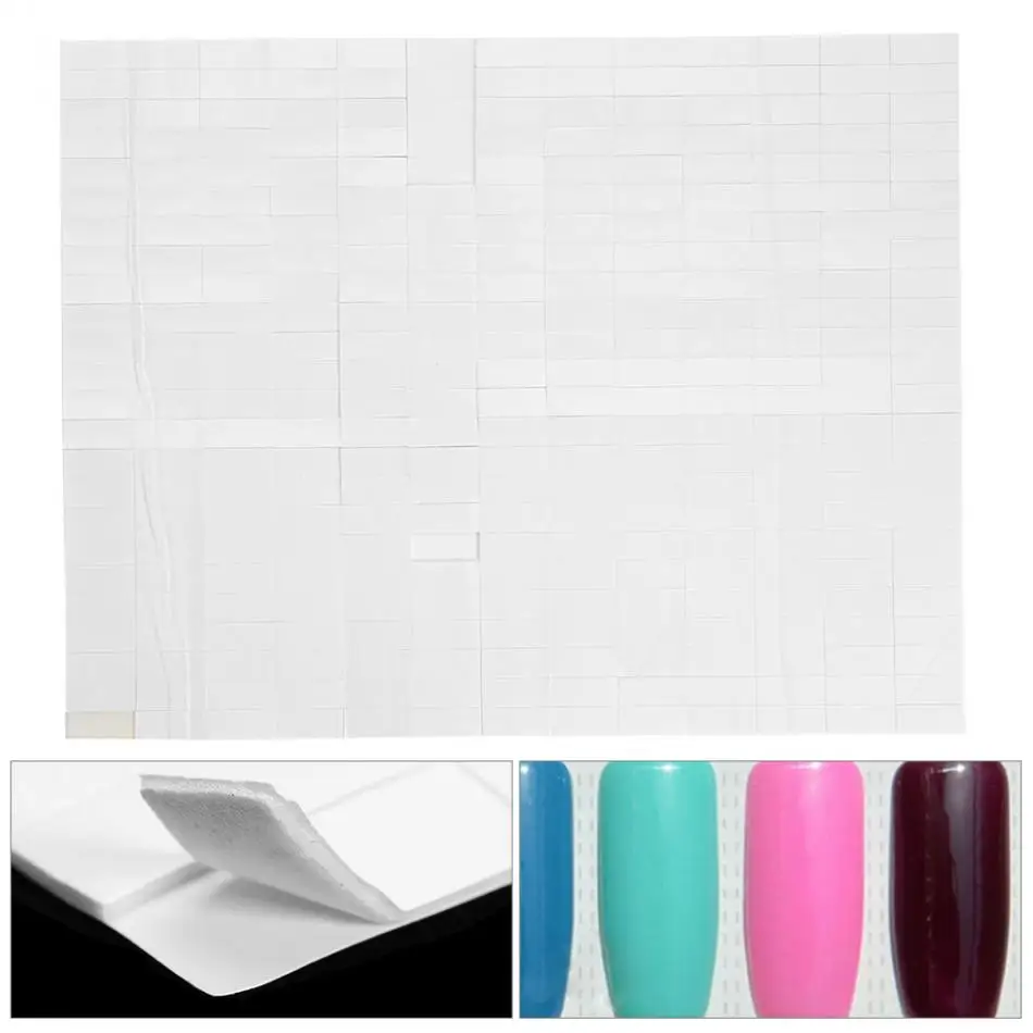 

312pcs/sheet Salon Sponge Double-Sided Adhesive Fixing Sticker Manicure Tool For Nail Gel Polish Display Color Card Chart Book