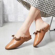 JINBEILEE 2019 Spring and Summer New Walking Shoes Women's Handmade Leather Flat Bottom Baotou Low Heel Lace Casual Shoes Women JINBEILEE 2019 Spring and Summer New Walking Shoes Women's Handmade Leather Flat Bottom Baotou Low Heel Lace Casual Shoes Women