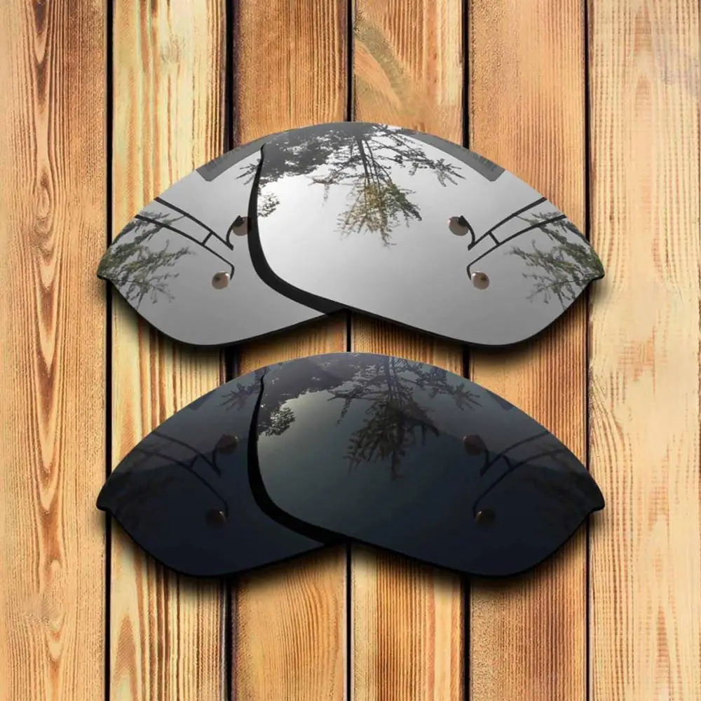 Chrome -Black 2 пары точно вырезанные поляризованные Сменные линзы для полукуртки 2,0 солнцезащитных очков-много цветов - Цвет линз: Chrome -Black