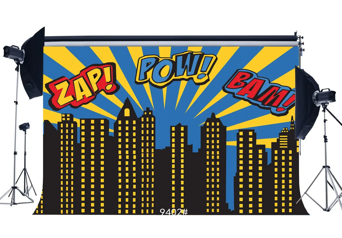 

Photography Backdrops Cartoon Super City Skyline Buliding Scene Seamless Newborn Baby Toddlers Kids Background