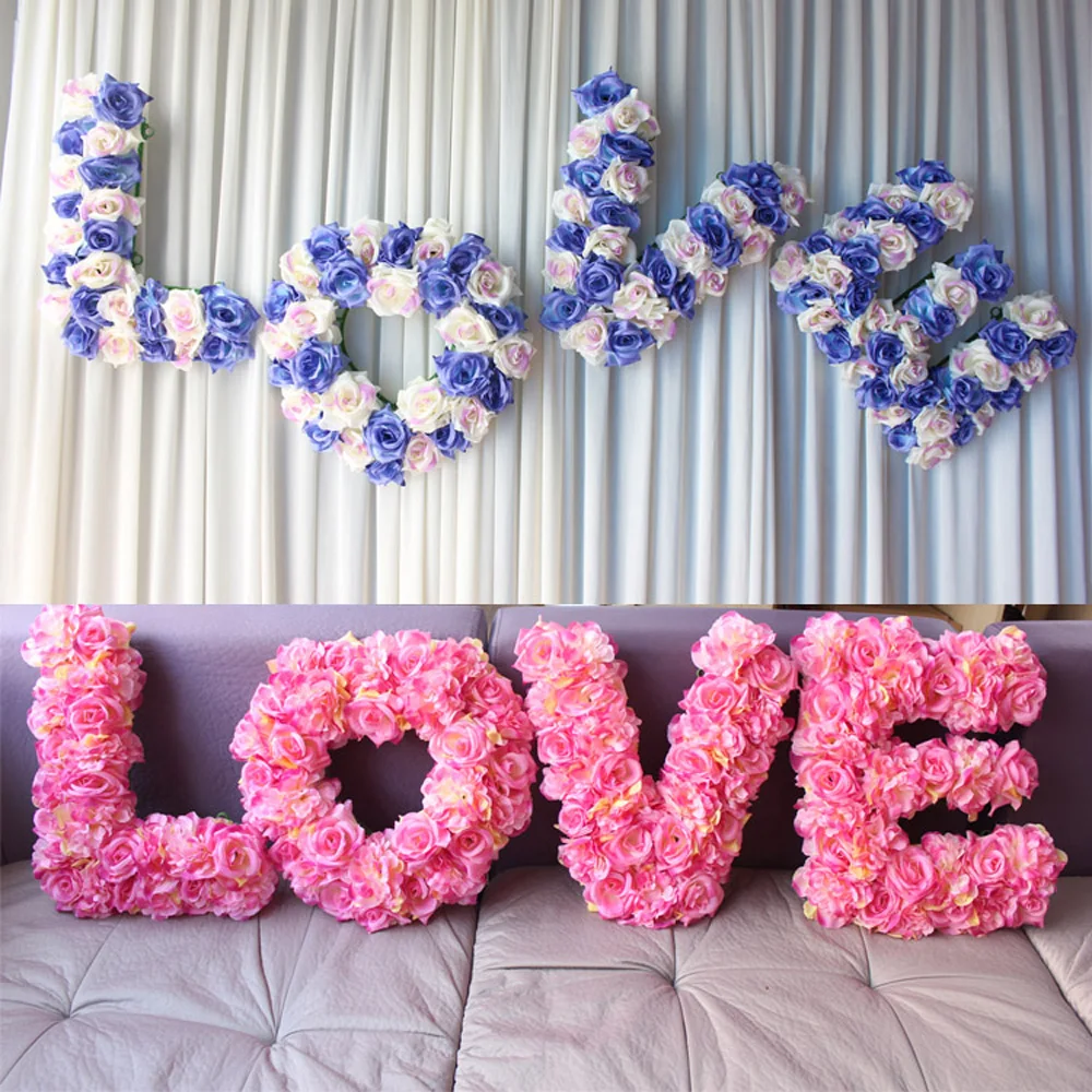 

45 piece 3D Large artificial flowers set Wedding props silk flower simulation wedding room decoration desk window welcome area