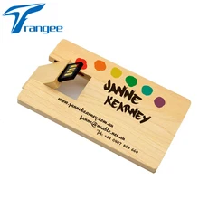Trangee 10 шт./лот деревянная визитная карточка Стиль USB 2,0 4 GB 8 GB 16 GB 32 GB флэш-памяти палки пользовательский флэш-накопитель логотип печати