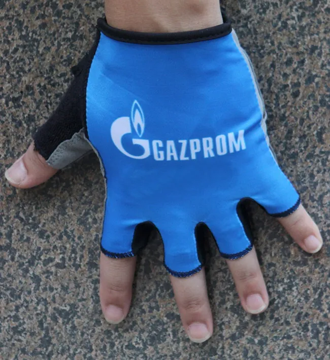

2016 GAZPROM Pro Team One Pair Sports Half Finger Cycling Jersey Gloves MTB Road Mountain Bike Bicycle Gel Gloves