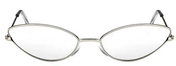Женские солнцезащитные очки, Роскошные, кошачий глаз, фирменный дизайн, металлическая оправа, новинка, золото, красный цвет, Ретро стиль, кошачий глаз, модные солнцезащитные очки, женские очки - Цвет линз: silver