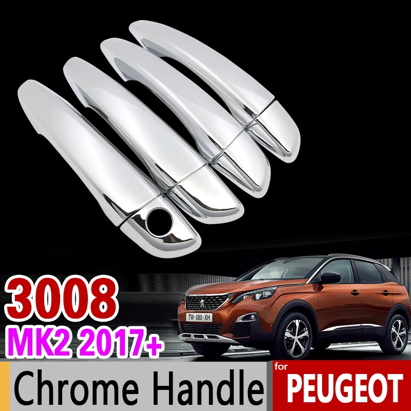 

Для Peugeot 3008 2017 2018 роскошный хромированный чехол для ручки набор отделки MK2 2nd Gen никогда не ржавеет автомобильные аксессуары наклейки для стайлинга автомобиля