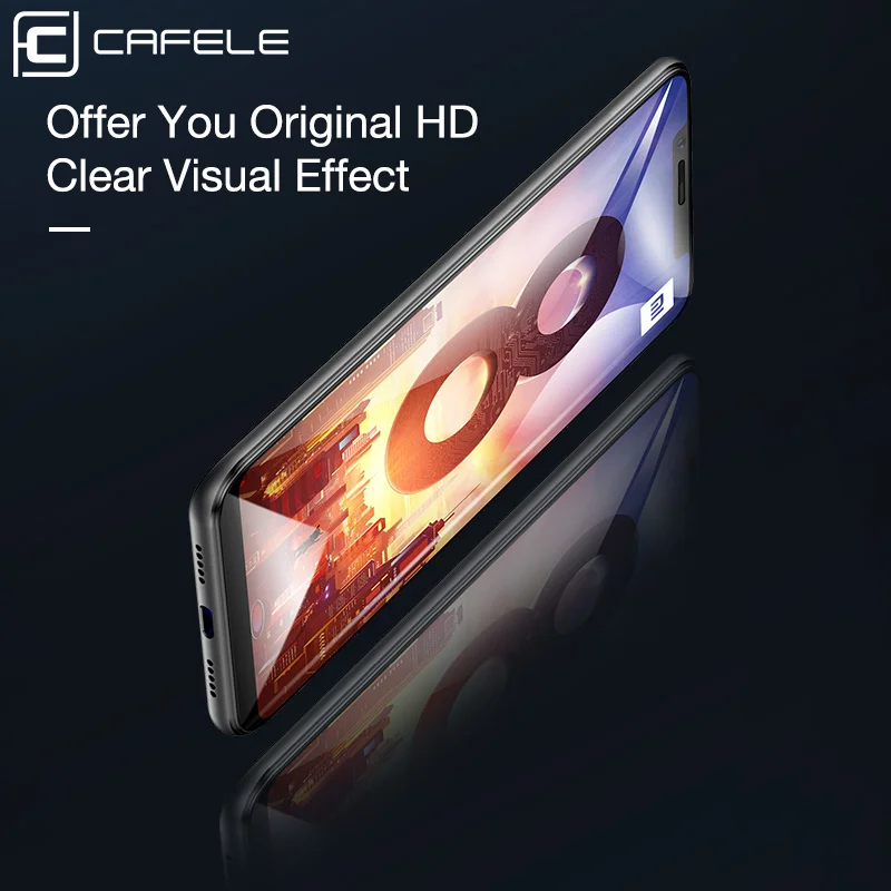 Закаленное стекло Cafele с полным покрытием для Xiaomi 8 10 HD прозрачное твердость 9H