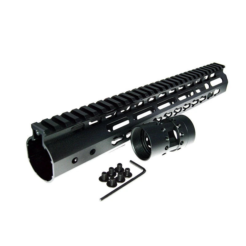 FIRECLUB 12 дюймов поплавок NSR KeyMod Handguard кронштейн со съемным Рельсом черный баррель гайка для AR-15 M4 M16