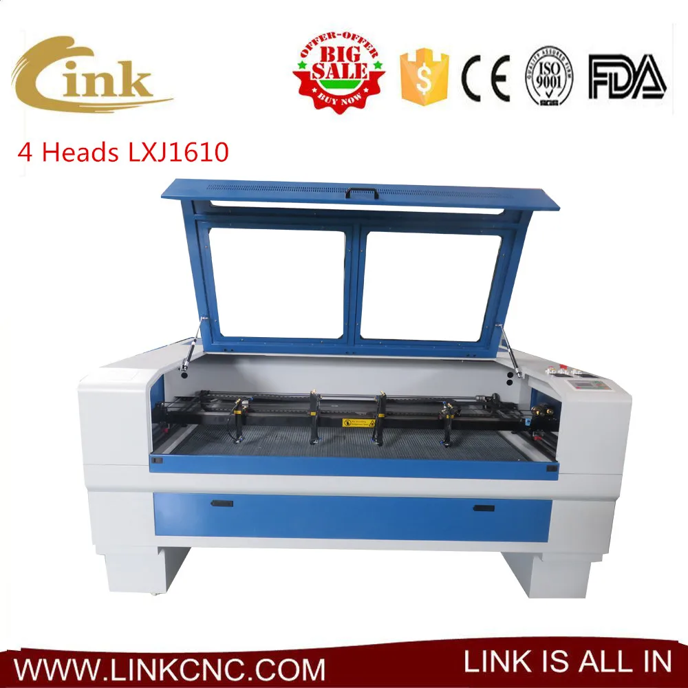 High quality laser wood cutting machine price 4 heads 1610 laser