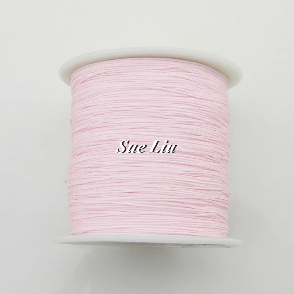 0,5 мм 38-Цвет нейлоновый шнур китайский узел макраме шнур плетеный браслет шнура Ленточки шнур для бус-150 м Катушка - Цвет: Lt Pink CX93
