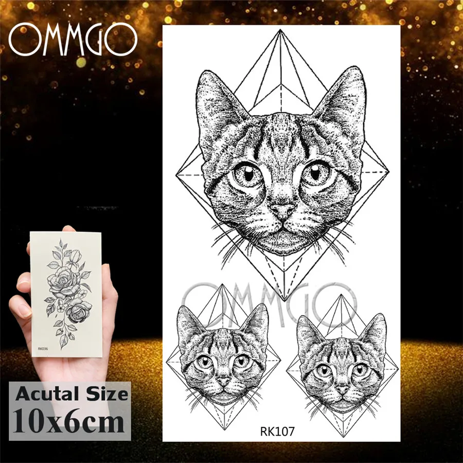 OMMGO лесной парящий Орел Временные татуировки для женщин мужчин шеи лодыжки татуировки бумага Водонепроницаемый черный поддельные наручные птицы татуировки наклейки - Цвет: ORK107