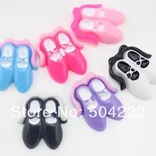 100 шт. Разноцветные Chic Балетные костюмы Обувь кабошоны Размер 25x24 мм сотовый телефон декора, аксессуары для волос питания, украшения, DIY