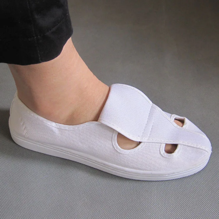 Manufacturers Provide Workshop PVC Bottom Breathable Sneakers Work Anti-static Shoes Antistatic Canvas Four Eye Shoes Dust-Free