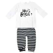 New Baby Boy Clothes Set Fashion Cotton Long sleeved Party Letter T shirt pants 2pcs s