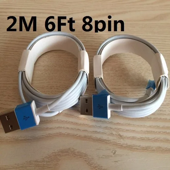 2 м 6FT 1000 шт./лот лучшее качество 8pin usb-кабель для передачи данных(синхронизации) и зарядки устройств адаптер кабель зарядного устройства для iphone 5 5s 6 6s 6 plus, 7, 7 plus, 8, X