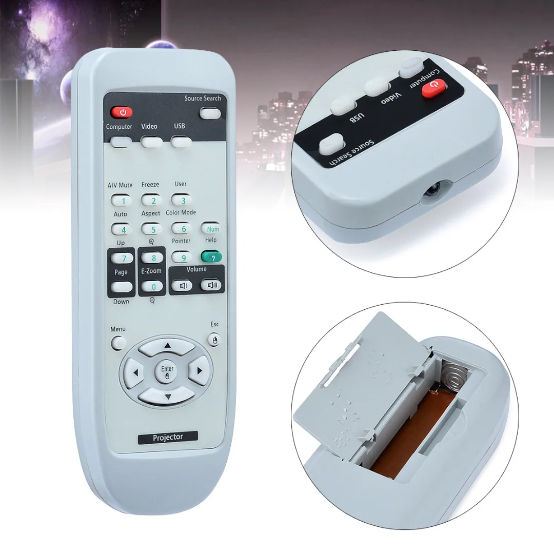 

For EPSON Projector 1pc Universal Remote Control Replacement Remotes Supports EMP-7800 EMP-7850 EMP-7900 EMP-7950 EMP-8300 Model