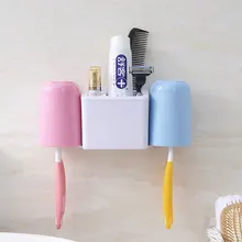Держатель для зубной щетки на присосках набор настенный набор для ванной зубной пасты пластиковые полки для домашнего хранения бритвенная стойка полка аксессуары