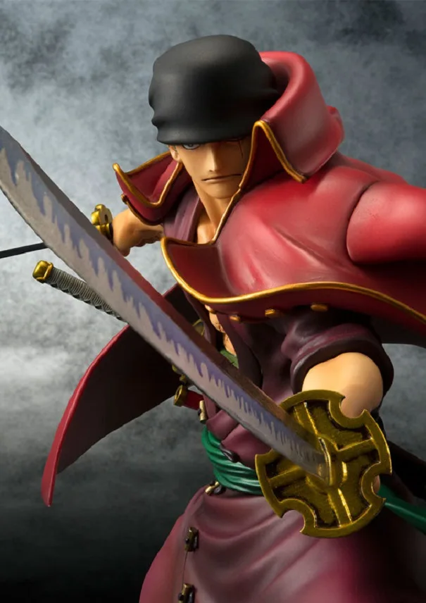 9 дюймов Аниме One Piece DX Film Z Roronoa Battle Dress in red Zoro ПВХ 23 см экшн фигурка коллекционная