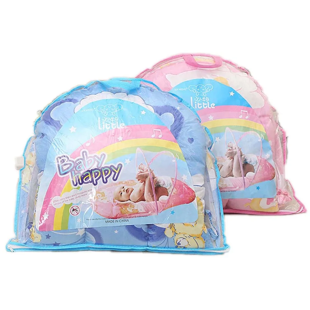

infant children portable folding mosquito net style cartoon sheep cushion mattress pillow summer Anti-mosquito tent for newborn