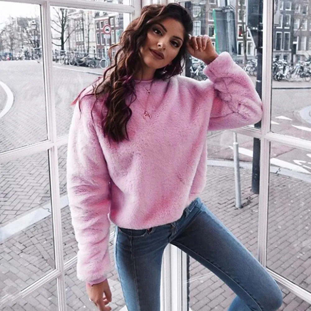 Sweater Women 2016 Fashion Winter Autumn Warm Mohair O