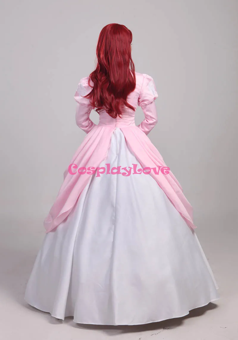 Маскарадное розовое платье принцессы «Русалочка Ариэль», маскарадный костюм для Хеллоуина, рождественской вечеринки