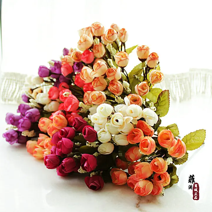 Artificial flower silk flower - balcony qq 15 rose Artificial flower silk flower - balcony qq 15 rose