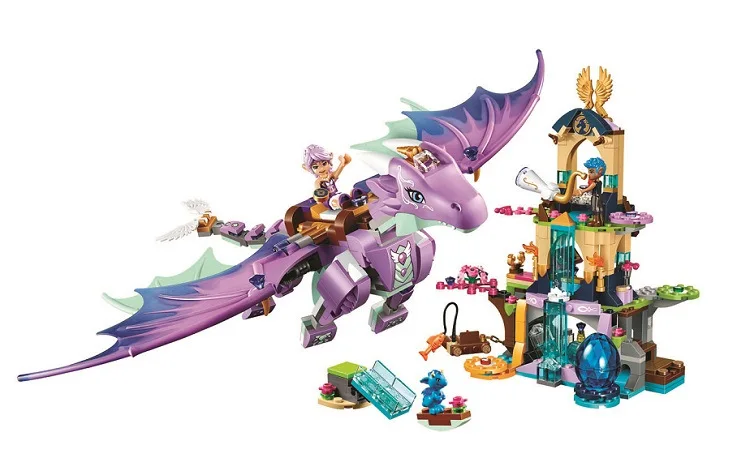 

BELA Elves 10549 The Dragon Sanctuary Building Bricks Blocks DIY Educational Toys Compatible with Legoingly Fairy 41178 Friends