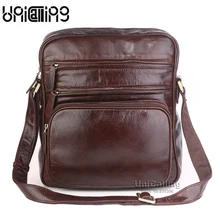 Мужская кожаная винтажная мужская сумка-мессенджер из натуральной кожи, модная брендовая Высококачественная Мужская сумка на плечо из натуральной кожи