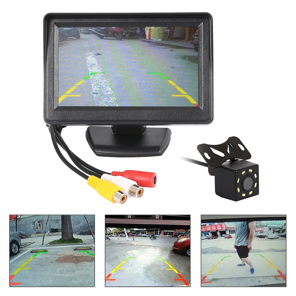 

2In1 Car Parking System Kit 4.3" TFT LCD Color Rearview Display Monitor + Waterproof Reversing Backup Rear View Camera