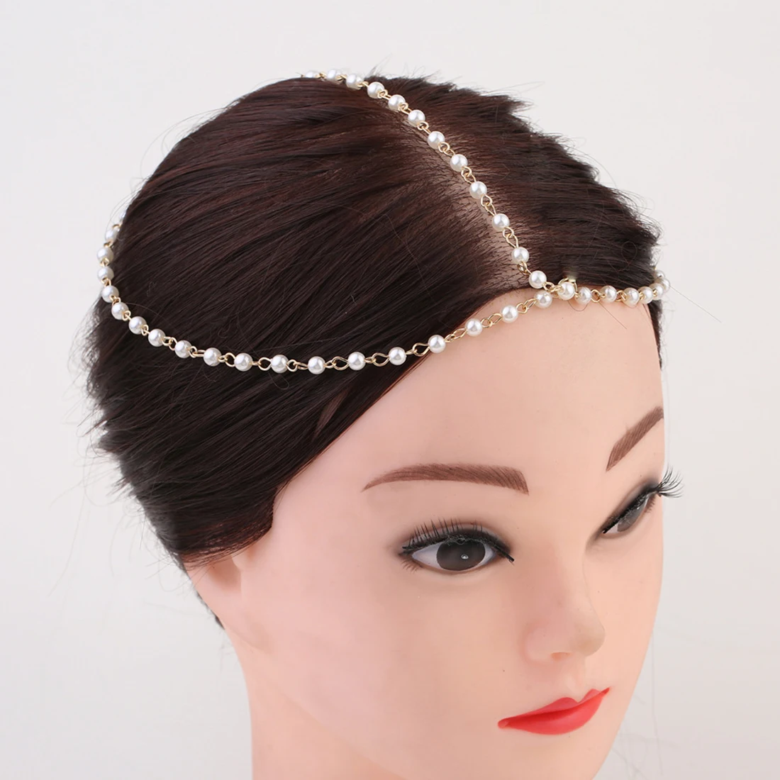 Multilayer Fringed Pearl Tassels Pearls Chain Hairband Hairpins Barrettes Dish Hair Clips Band Accessories For Women Girl Lady