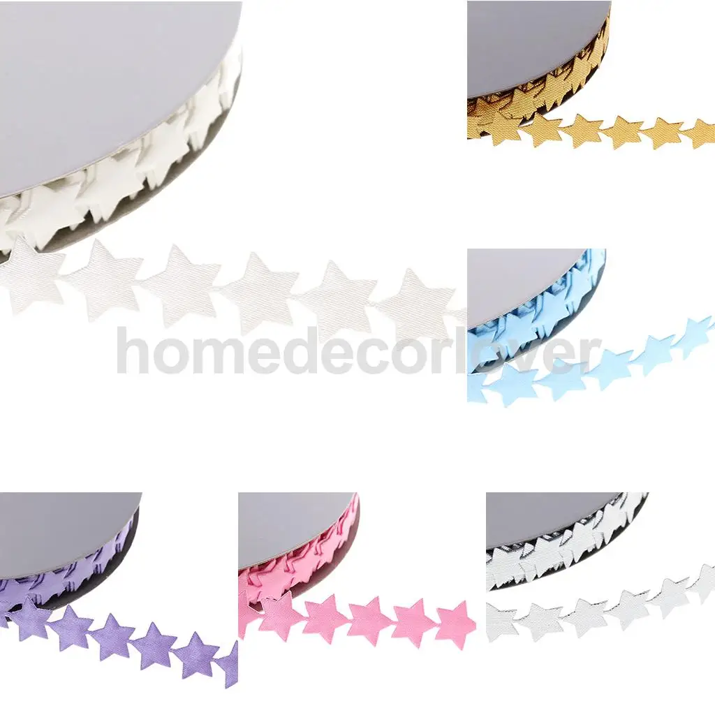 

20Yards Lace Trim Embellishmenst STAR Ribbon DIY Wedding Christmas Decor Crafts