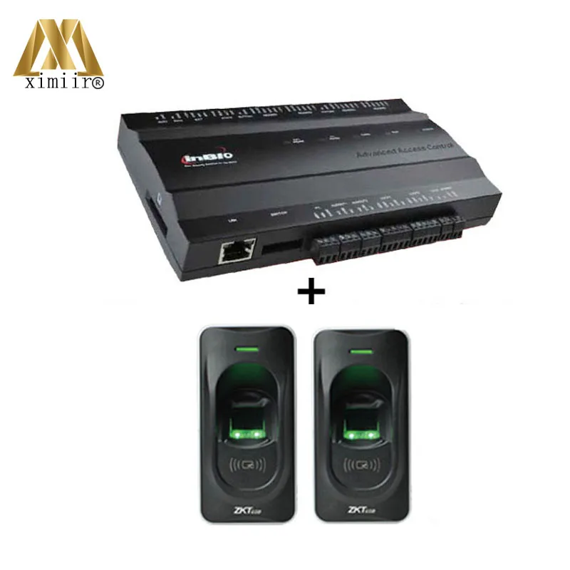 

Door access control panel Inbio260 two doors fingerprint /card access control board with 2PC FR1200 fingerprint reader