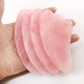 

Natural Stone Massage Rose Quartz Massager For Facial Neck Pressure Therapy Scraper Health Care Massager