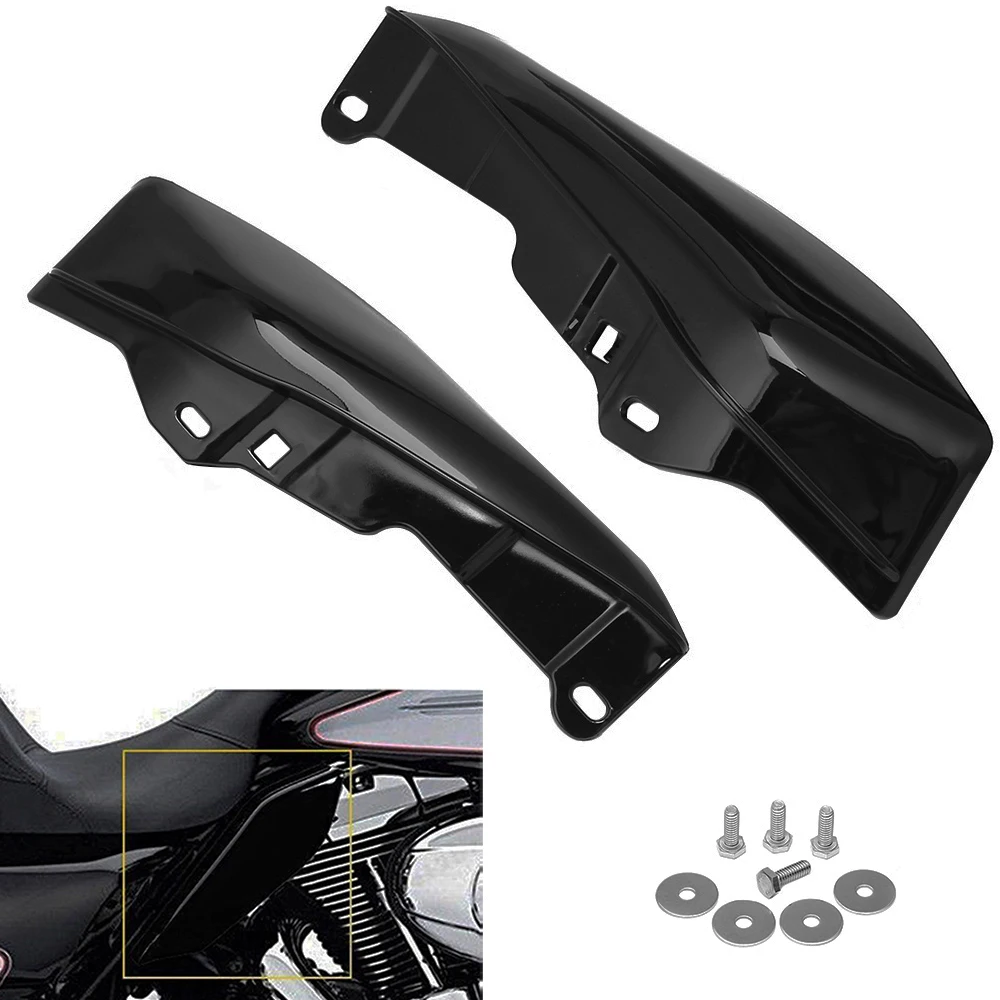 

Black Mid-Frame Air Deflectors Trim Air Deflector Trims Fit For Harley Touring Road King Street Glide FLHX Electra Glide