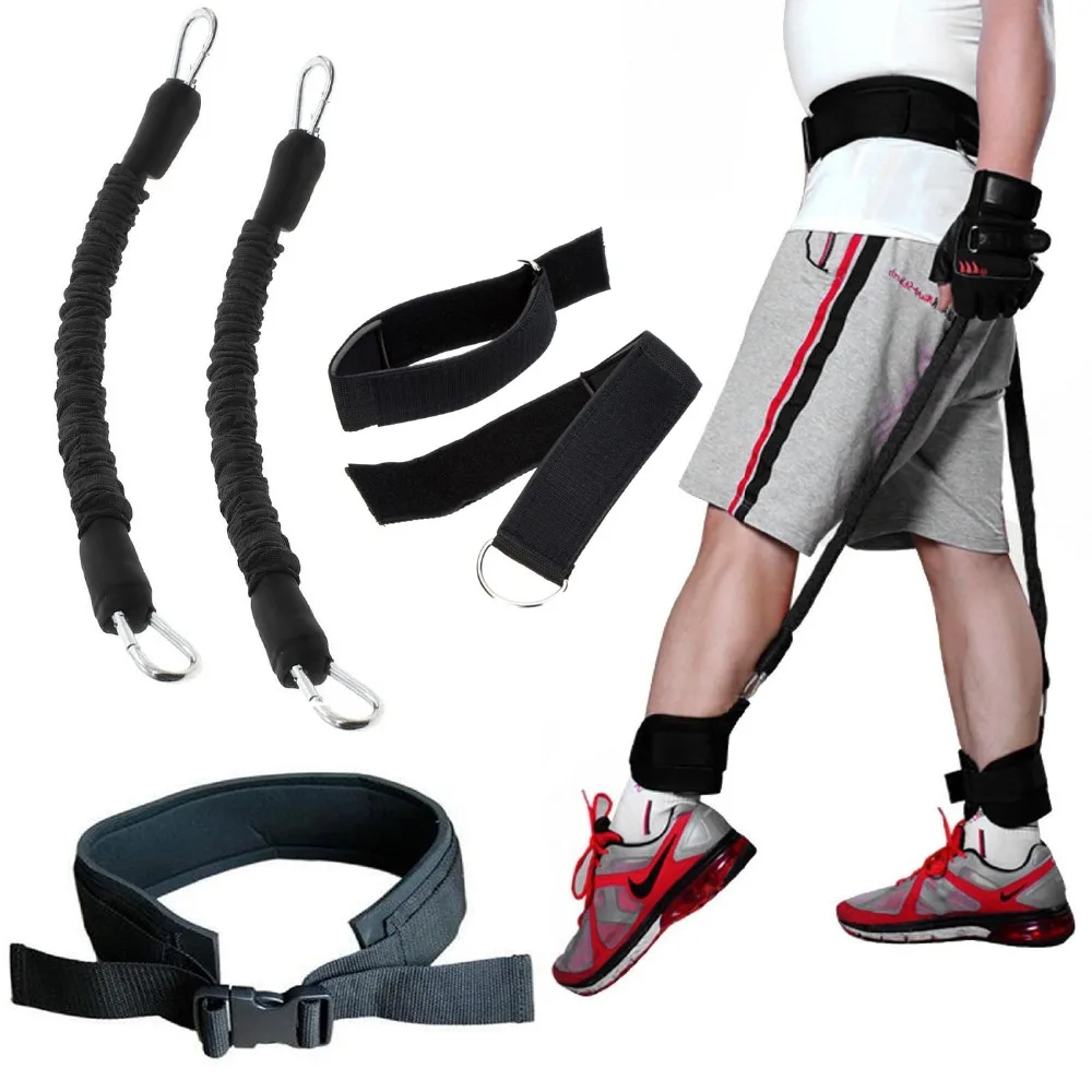 6pcs/set Jump Training Fitness Resistance Band With Padded Belt Leg