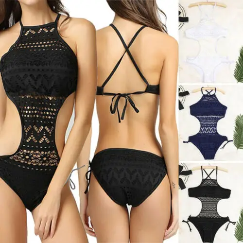 Summer Sexy One-piece Swimsuits HOT Women Summer Sexy Solid Hollow Out Backless Lace Up Padded One Piece Swimsuit Summer Sexy One-piece Swimsuits HOT Women Summer Sexy Solid Hollow Out Backless Lace Up Padded One Piece Swimsuit