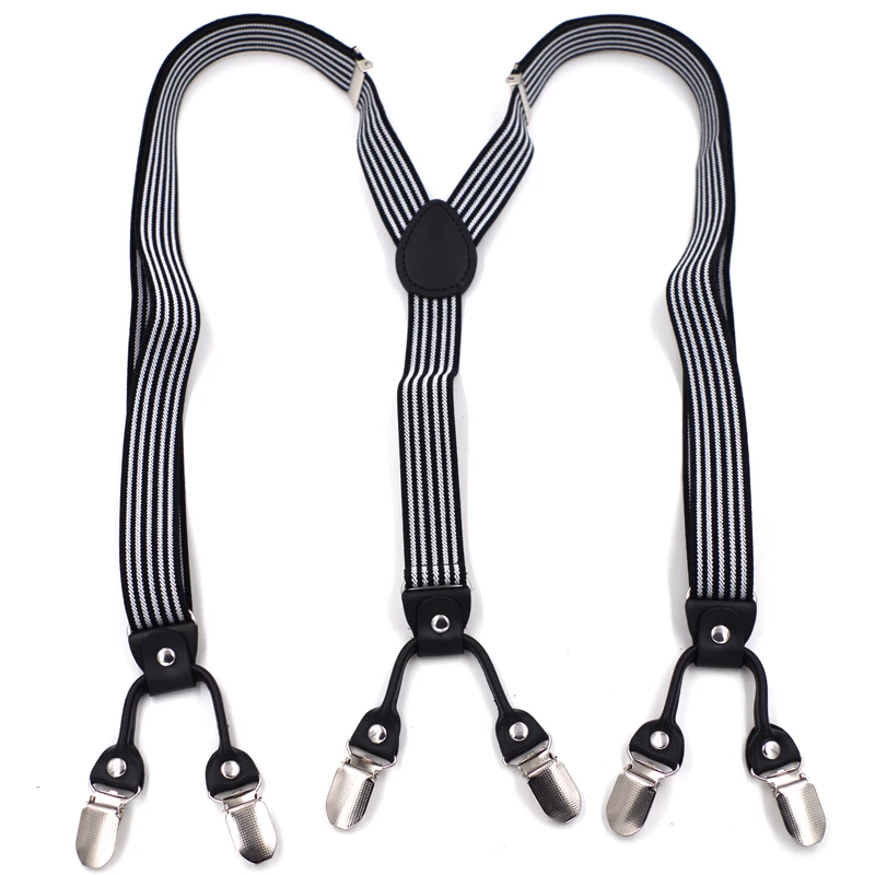 Мужские Регулируемые Эластичные подтяжки с 6 зажимами 2019*2 5 см 120|suspenders clips|men