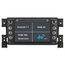 Android 7.1.1 Two Din 7 Inch Car DVD Player For SUZUKI Grand vitara 2005- RAM 2G ROM 16GB GPS Navigation Radio WIFI FM 4G