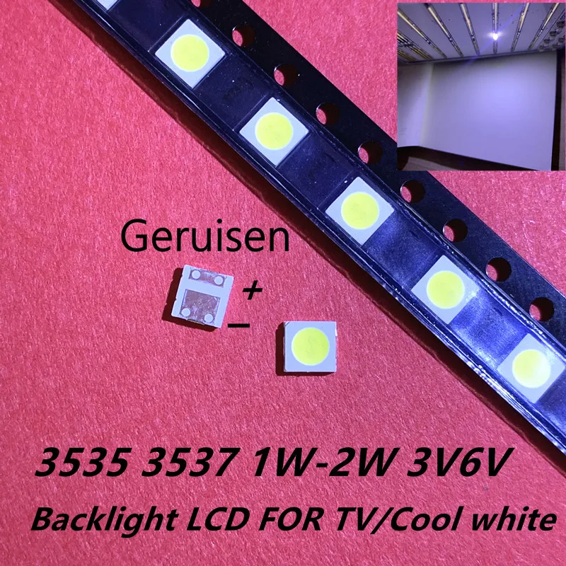 50-100pcs Original For LG LED LED 2W 6V / 1W 3V 3535 Cool cold white LCD Backlight for TV