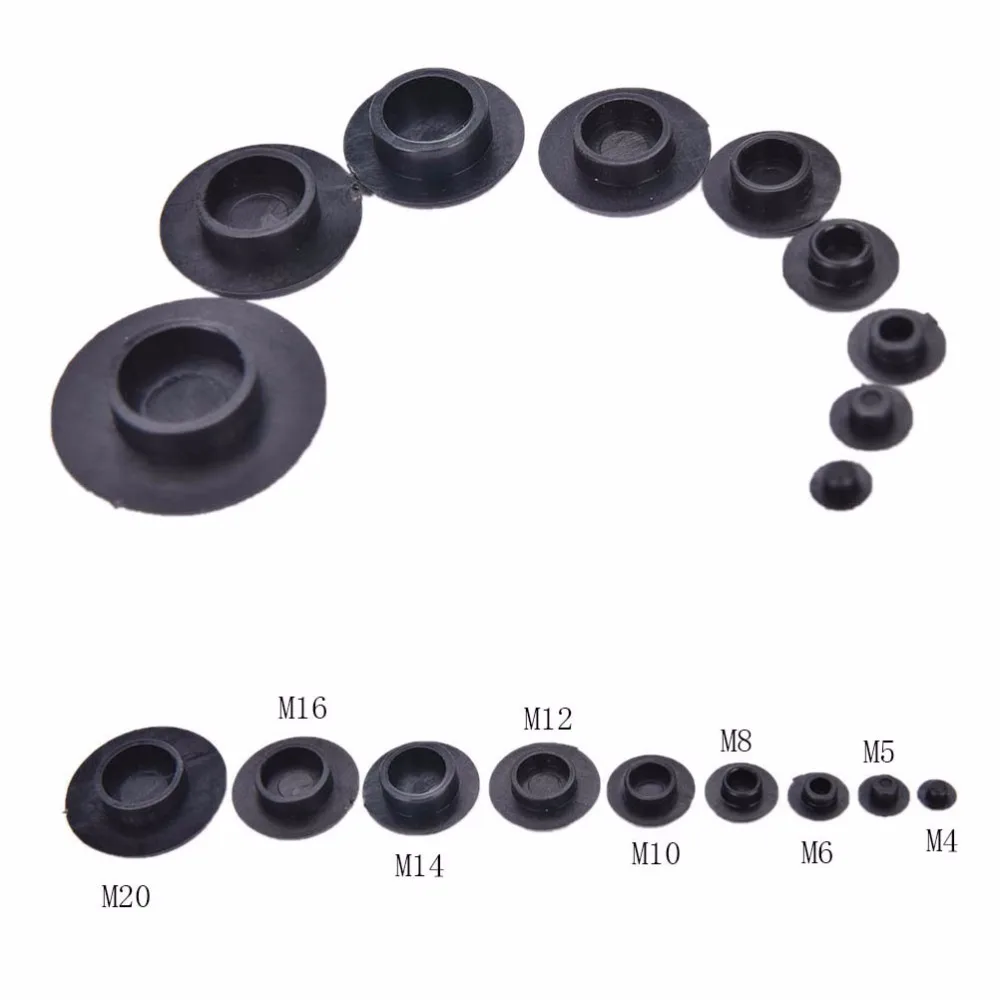 

Wholesale 100PCS/lot Cheap Black Hex Socket Allen Bolt Screw Nut Hexagon Head Cover Cap Protector Screws Covers Caps M10