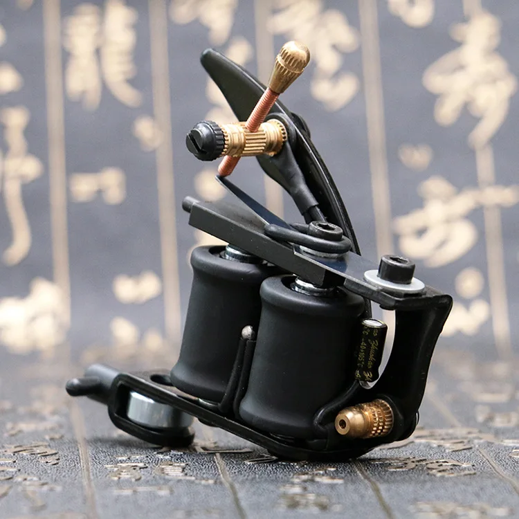 1pcs Tattoo Machine Gun For Liner Shader 8 Wraps Reels Tattoo Machine Handmade Artist Basic Starter secant equipment tattoo kit tattoo supplies