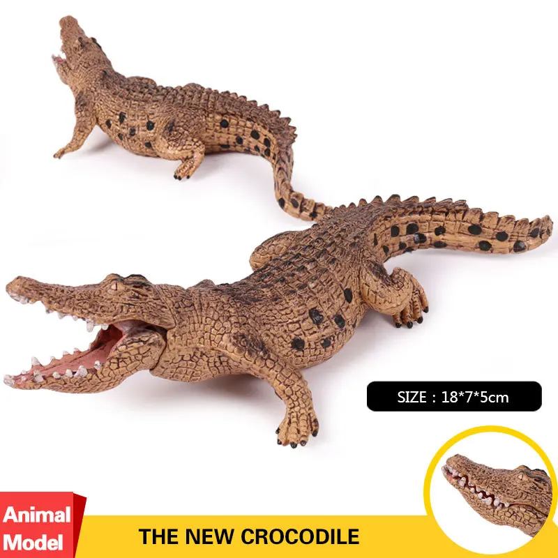 Экшн-фигурка из ПВХ животное дикой природы крокодил закрытый открытый рот