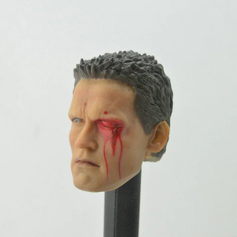 

1/6 Scale Terminator T1 T800 Tough guy Arnold Schwarzenegger War Damage Head Sculpt Headplay for 12" Action Figure Body Doll Toy
