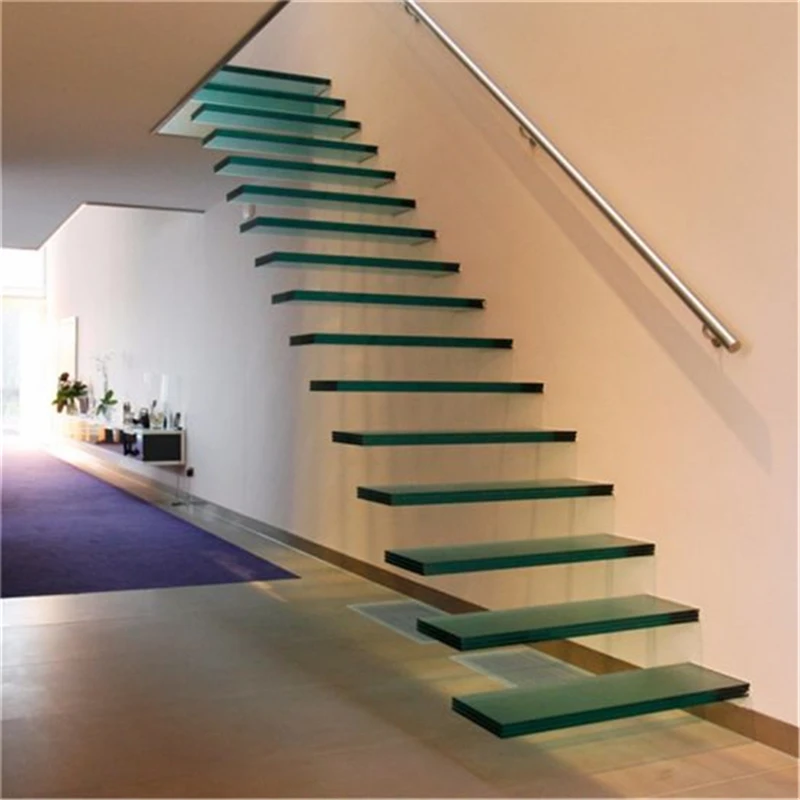 Modern Custom Gl Railing Build Floating Staircase With Wood Tread Modern Custom Gl Railing Build Floating Staircase With Wood Tread In Living Room Sets From Furniture On Aliexpress Alibaba Group