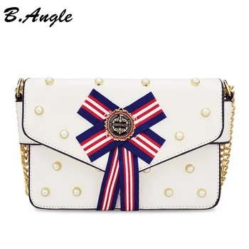 

Fashion women badge bag women messenger bag luxury leather chain bag pearl handbag women shoulder bags leather leather crossbody