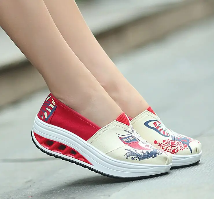 Женские парусиновые кроссовки повседневные дышащие на танкетке 2020|shoes for|shoes for